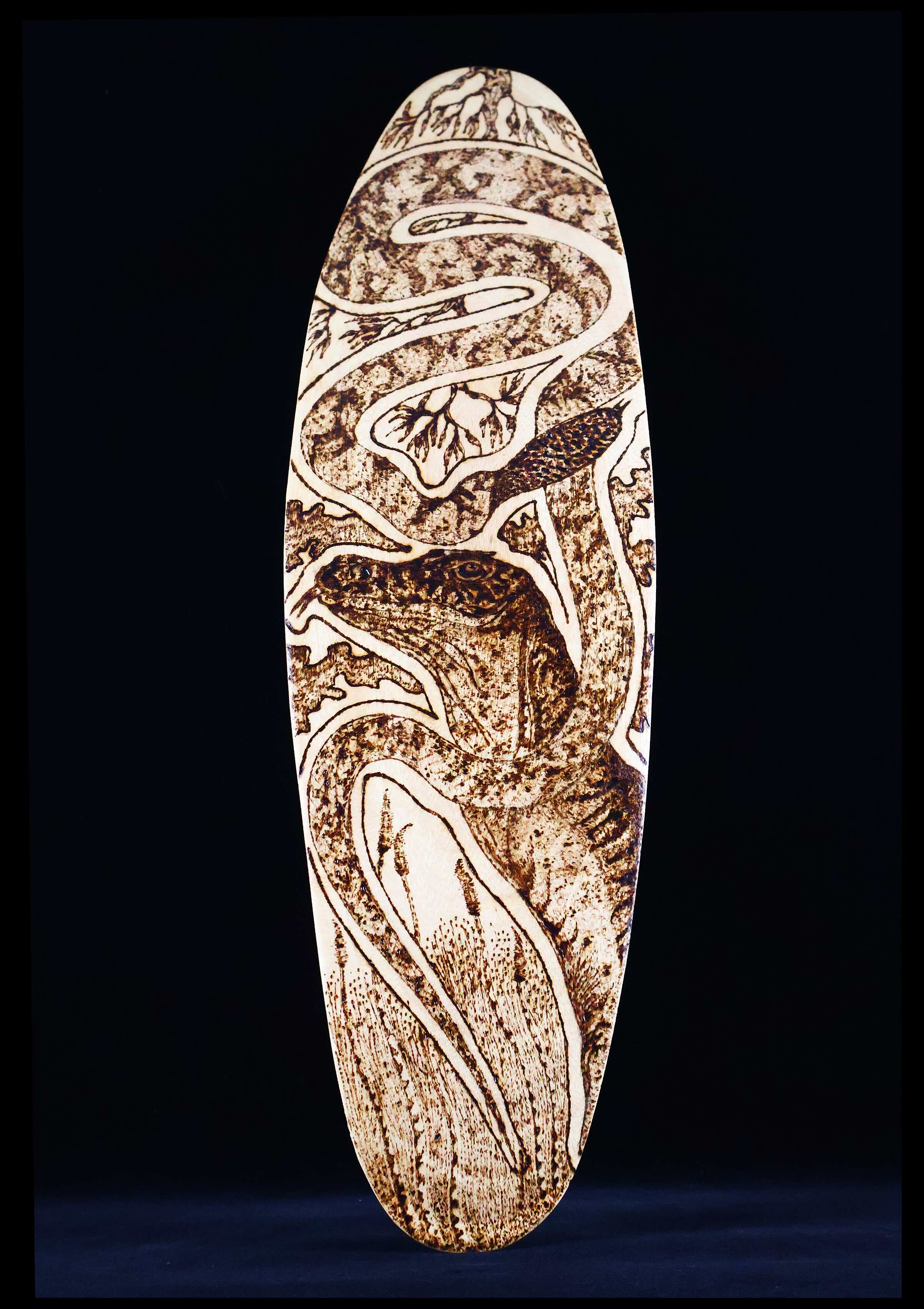 Marrga- Goanna and Black Headed Python by Russell Davey, Gordan Davey